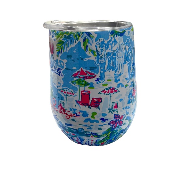 New Without Tags Lilly Pulitzer Travel Tumbler in What A Lovely Place 12 ounces - Picture 3 of 7